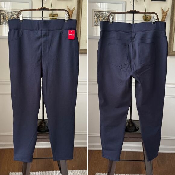 NWT SPANX Perfect Pants Ankle 4 Pocket Classic Navy Blue $128 3X - Picture 1 of 7